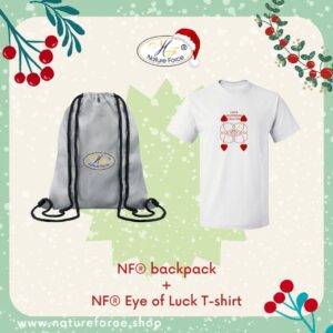 NF® Eye of Luck T-shirt + NF® Silver Drawstring Backpack